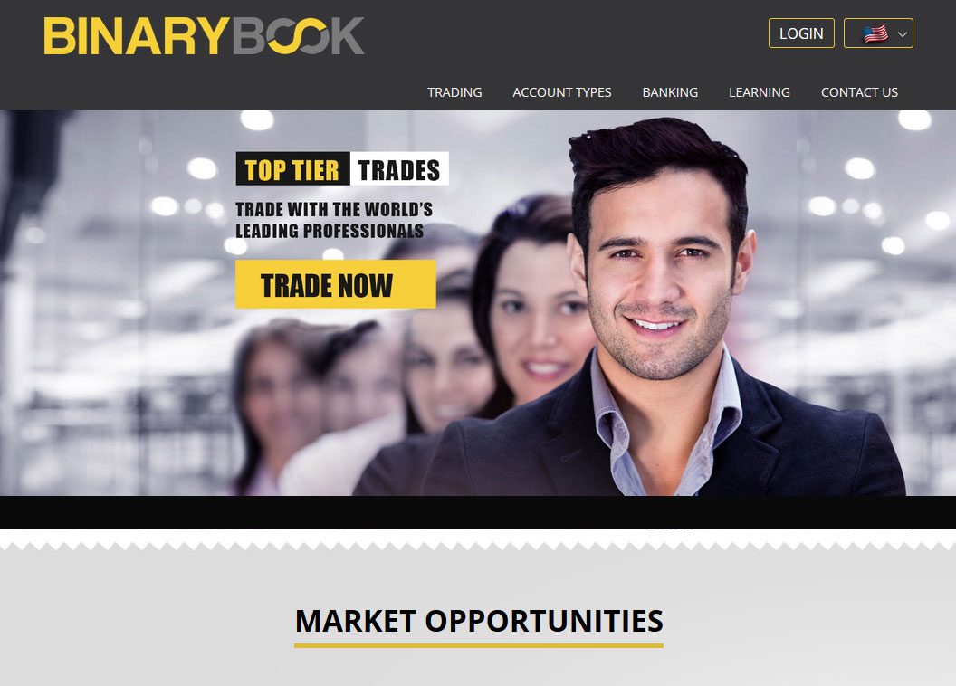 BinaryBook Broker Website Screenshot