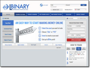 LBinary Broker Website Screenshot