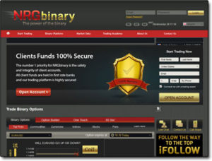 NRGBinary Broker Website Screenshot
