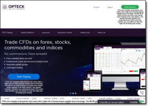 Opteck Broker Website Screenshot
