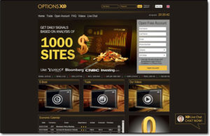 OptionsXO Broker Website Screenshot