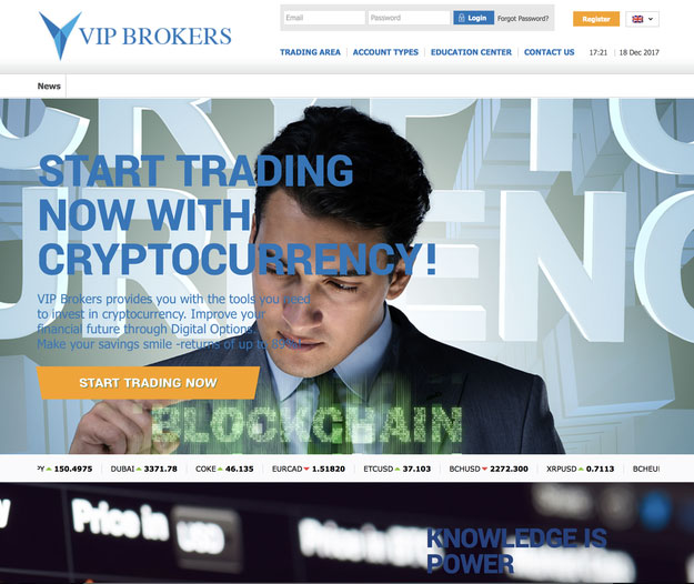 VIP Brokers Website Screenshot