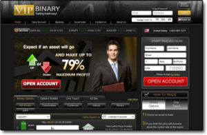 VIPBinary Broker Website Screenshot