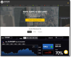 Ashford Investments Broker Website Screenshot