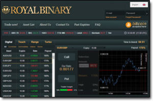 Royal Binary Broker Website Screenshot
