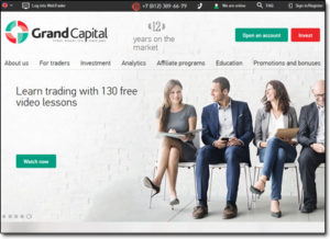 Grand Capital Broker Website Screenshot