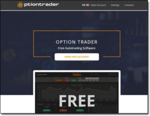 OptionTrader Software Website Screenshot