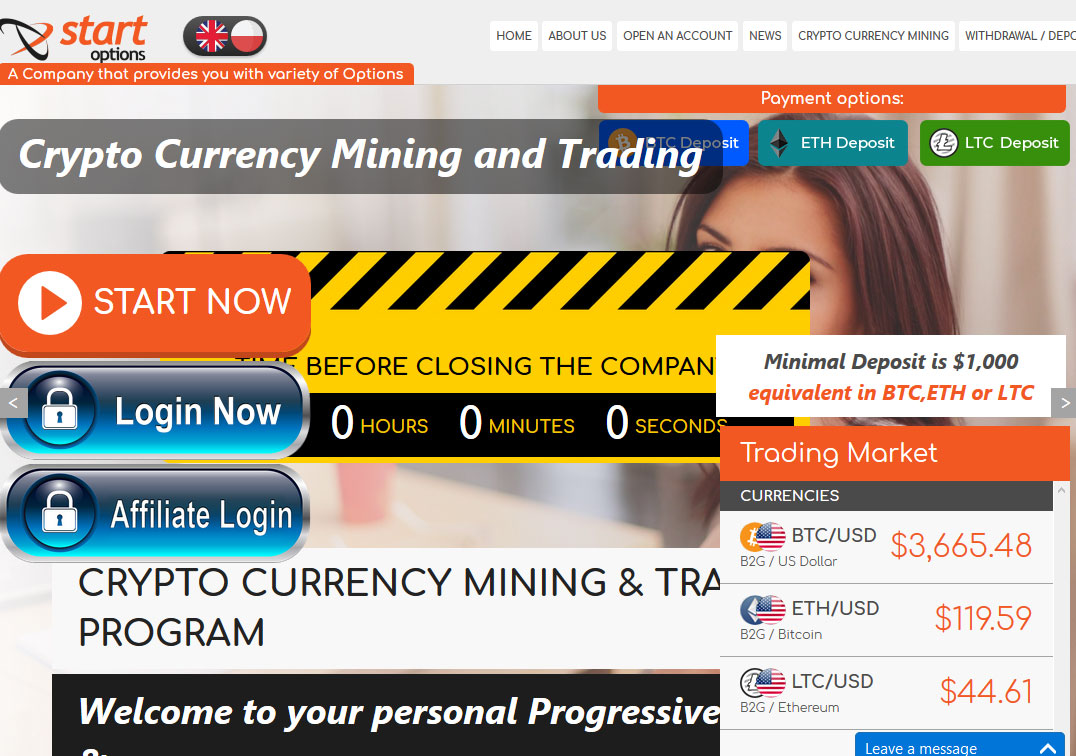 Start Options Trading Website Screenshot