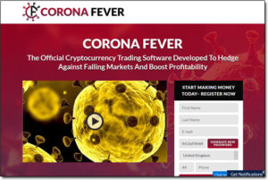 Corona Fever Invest Website Screenshot